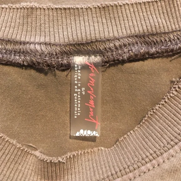 Free People Hot Shot Relaxed Oversized Tank In Mocha Latte. NWOT! Sz S & XL - Picture 9 of 11